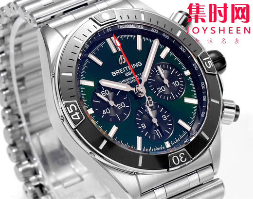陶瓷圈 新品-百年灵 BLS机械计时系列 男士腕表 子弹链钢带 表径44mm 商品图4