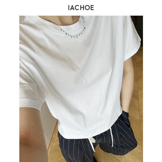 棉仓3631501025-IACHOE蝙蝠袖设计短袖T恤 商品图2