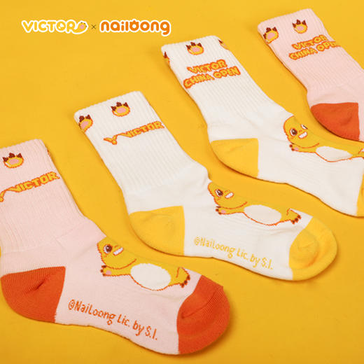 威克多胜利 奶龙联名系列 运动袜(高筒)/童袜(高筒)  SKCO2510NL 商品图4