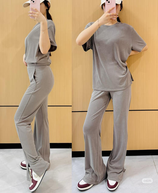 lulu家softstreme高腰垂坠感开叉喇叭裤062810 商品图2