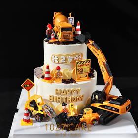 1027CAKE | 双层  工程车 挖土机