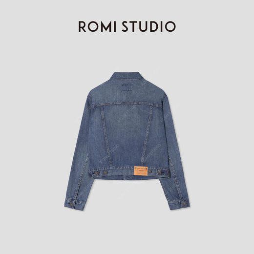 ROMI STUDIO“美式复古”斜纹纯棉怀旧洗水牛仔夹克外套 RMCAWA4804 【发货时间：25-30天】 商品图3