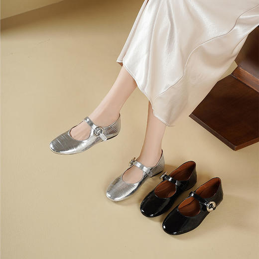 Westory2025年秋季圆头平底玛丽珍浅口单鞋W25CE75741 商品图6