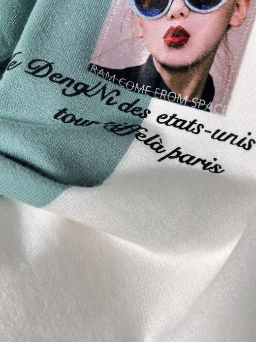 【诗铭洛可】7112短袖针织衫撞色毛衫A9-1 商品图1