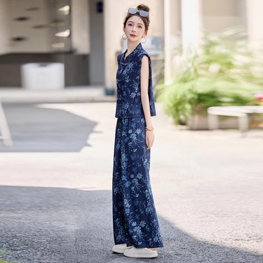 【预售3天】时尚新中式印花两件套  ZYQ25113 商品图2