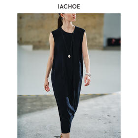 棉仓3631516009-IACHOE含三醋酸一粒扣连衣裙