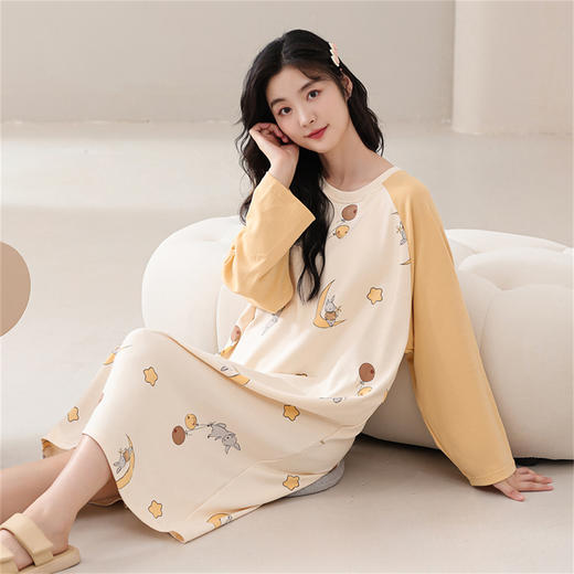 康妮雅女式长袖睡裙 商品图4