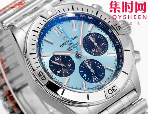 新品-百年灵 BLS机械计时系列 男士腕表 子弹链钢带 商品图3