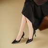 Westory2025年秋季极简尖头高跟软牛皮通勤百搭V口单鞋W25CE76201 商品缩略图7