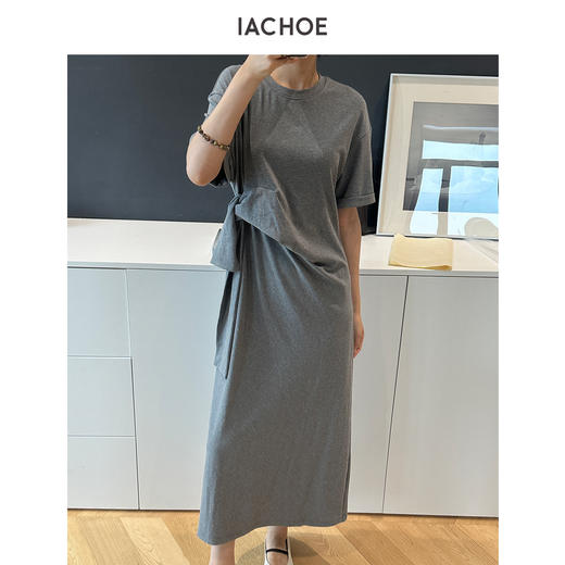 棉仓3631516021-IACHOE不规则系结连衣裙 商品图0