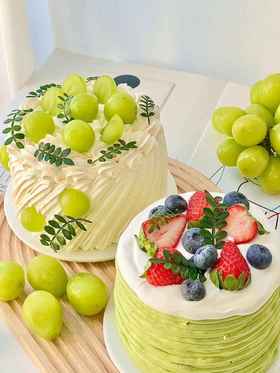 清新小绿鲜果小蛋糕