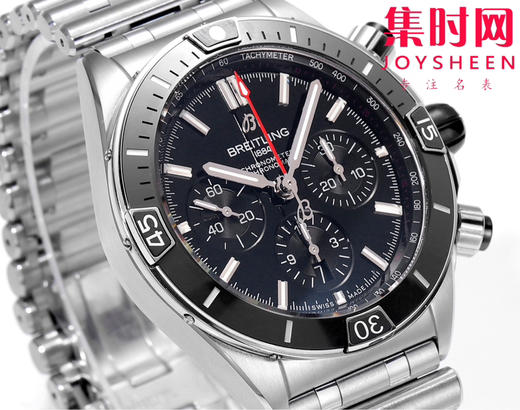 陶瓷圈 新品-百年灵 BLS机械计时系列 男士腕表 子弹链钢带 表径44mm 商品图4