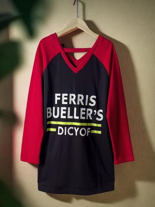 【诗铭洛可】0278长袖卫衣插肩袖V领撞色中长卫衣A6-1 商品图3