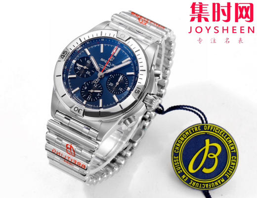 新品-百年灵 BLS机械计时系列 男士腕表 子弹链钢带 商品图2