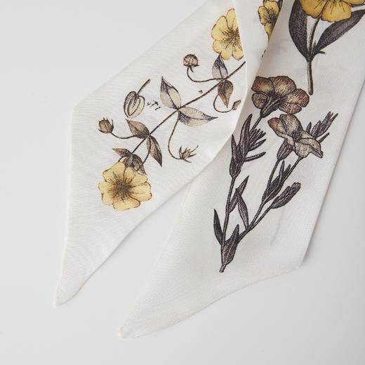 ROMI STUDIO“莫奈花园”100%桑蚕丝花卉印花丝巾发带 RWCRP33458 商品图3