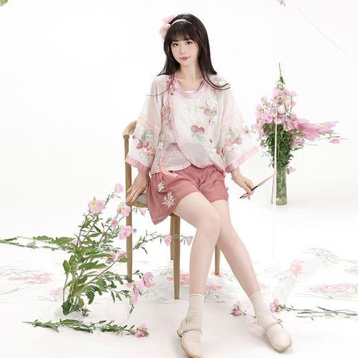 【小梨花】宋制圆领女重工刺绣复原款国风原创汉服清新日常春夏款 商品图3