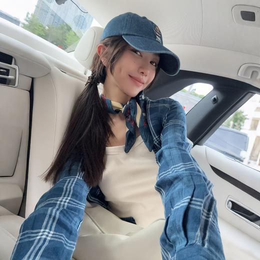 ROMI STUDIO“经典复古”100%亚麻轻薄微皱感格纹衬衫 RWCRSM3225【发货时间：25-30天】 商品图0