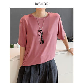棉仓3631501006-IACHOE含铜氨丝垂感弹力T恤
