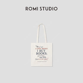 ROMI STUDIO 首饰袋 “简约生活”撞色印花大容量帆布包 RWCRPR4553