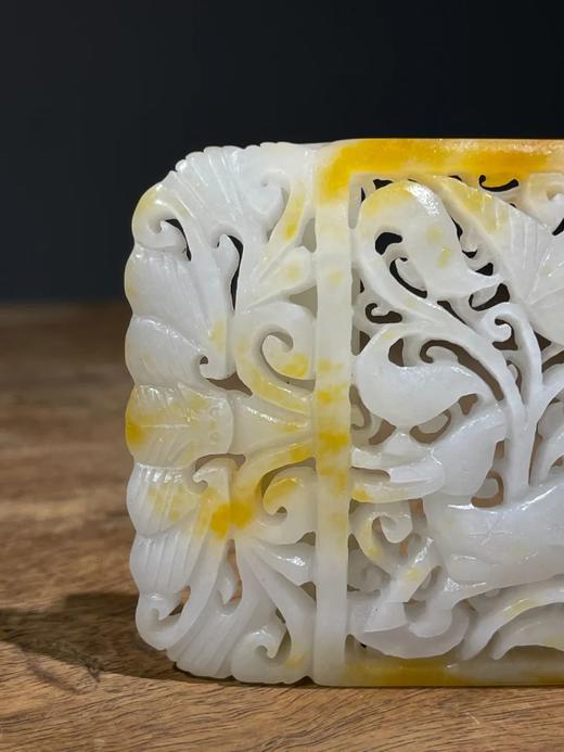 金沁籽料白玉镂雕鹿纹腰带扣环，顺丰包邮 商品图10