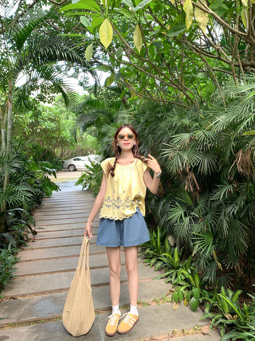 <曾小咸推荐>夏季新款韩版个性刺绣设计衬衫 商品图5