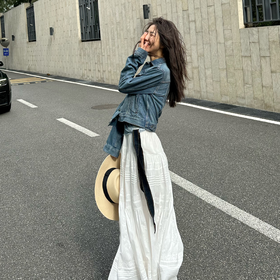 ROMI STUDIO“美式复古”斜纹纯棉怀旧洗水牛仔夹克外套 RMCAWA4804 【发货时间：25-30天】