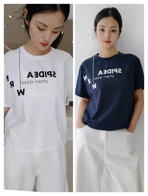 58Q017字母+号精梳棉T 商品图2