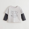 马克珍妮男童线条小狗假两件T恤 宝宝上衣2025年秋装新品551116 商品缩略图2
