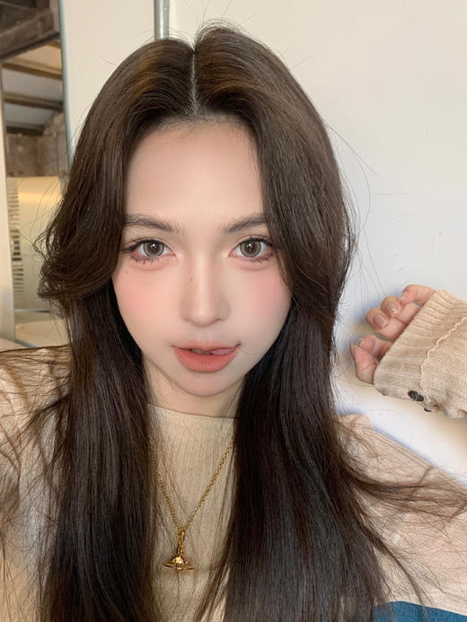 hanawink半年抛美瞳 泡泡糖棕 14.5mm 商品图0