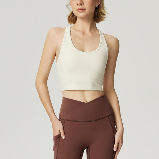 跃牌【周游世界】夏季新款瑜伽服女外穿工字防下垂健身背心裸感跑步美背运动内衣BR1669 商品图2