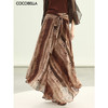COCOBELLA水彩摩卡]度假晕染半身裙女夏大摆气质长裙HS3129 商品缩略图0