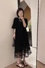 精致小黑裙蕾丝拼接连衣裙秒瘦20斤 商品缩略图1