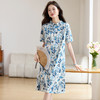 百媚生 纯棉新中式国风复古碎花休闲连衣裙BKHP3389C 商品缩略图3