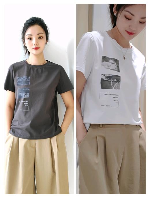 586011精梳棉经典自由文化棉T 商品图0