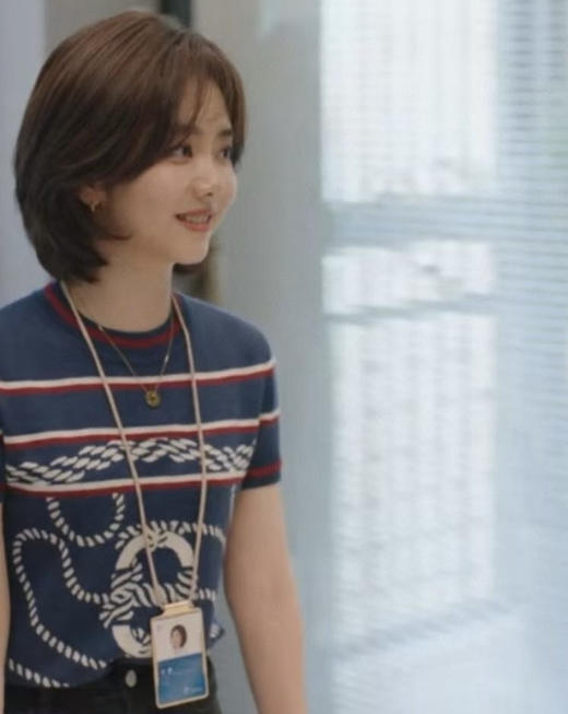 Herm真丝羊绒提花套头tee。 蓝色 粉色自己备注颜色号码 商品图6