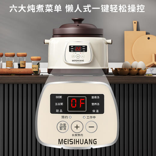 【智能电炖锅，炖出营养好味道】多功能家用电炖锅紫砂锅 租房锅电炖锅煮粥煲汤 宿舍砂锅大容量-QQ 商品图2