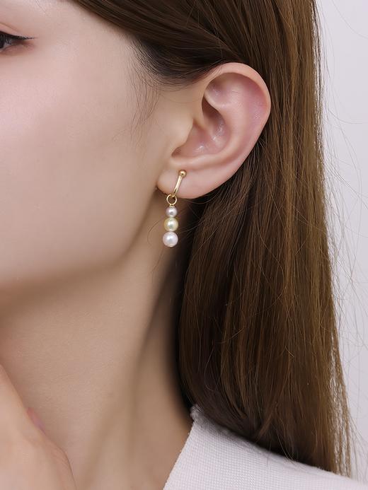 【挚友限定】Classic耳扣款-18K金三色Akoya珍珠耳夹  商品图1