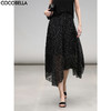 COCOBELLA法式肌理感波点半身裙夏不规则下摆气质长裙HS7072 商品缩略图0