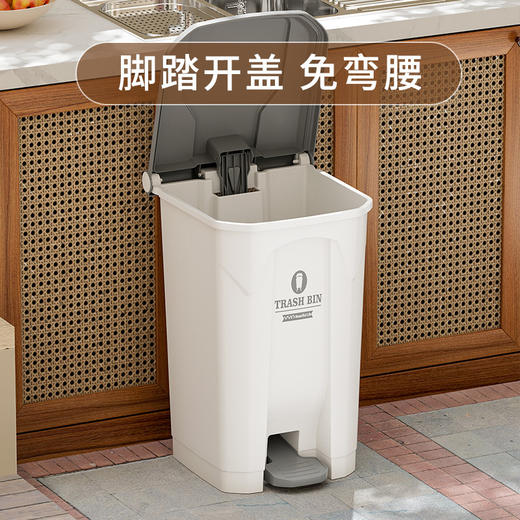 【脚踏式大垃圾桶】带盖脚踩 户外厨房家用商用室外庭院大容量垃圾桶  商品图2