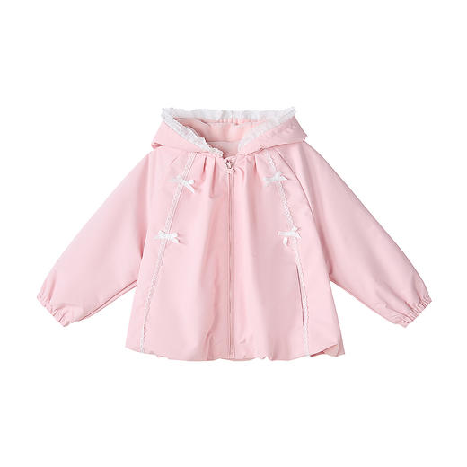 笛莎Deesha 童装女童外套2025秋新款女童甜美芭蕾风花苞冲锋衣外套 商品图4