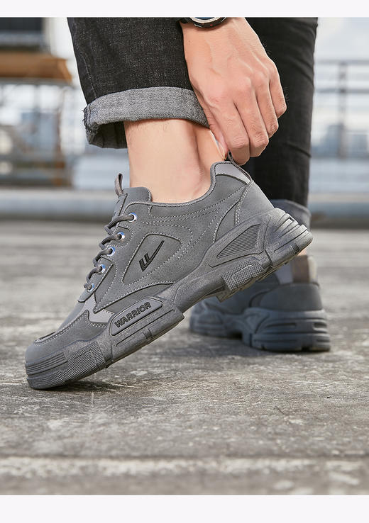 回力男鞋工装鞋春季男士鞋子黑色休闲鞋户外运动登山鞋低帮马丁靴WXP(WZ)-1238 商品图0