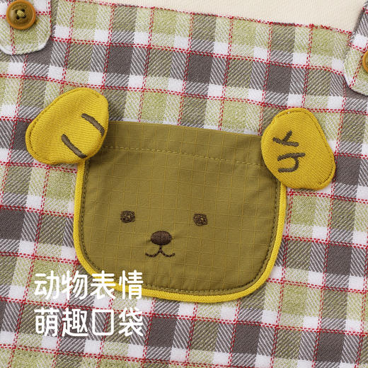 【商场同款】英氏婴儿衣服假两件男童连体衣可爱背带男宝外出衣服 商品图3