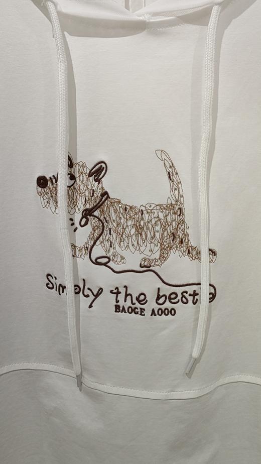 586032夏款短袖精梳棉小狗带帽棉T 商品图5