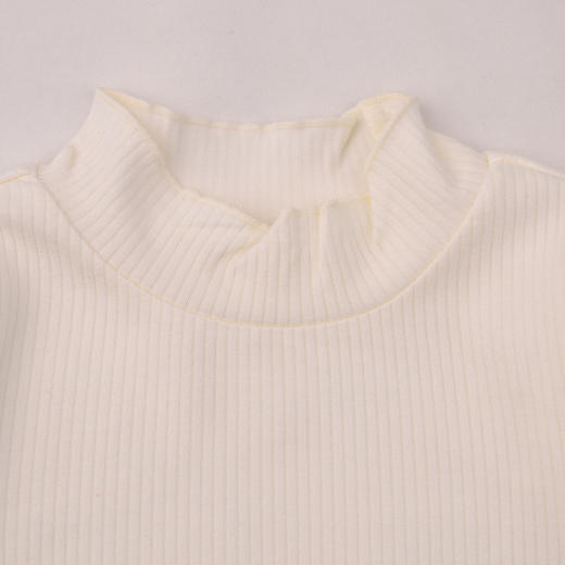 棉果果秋季新品女童远山白半高领套头T恤M322140425413 商品图2