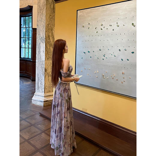 清仓捡漏  张林超LIN BOUTIQUE 艺术气息的莫奈花园 3D立体扭结仙仙半裙套装  印花半裙  LL250135 印花压轴上衣 商品图5