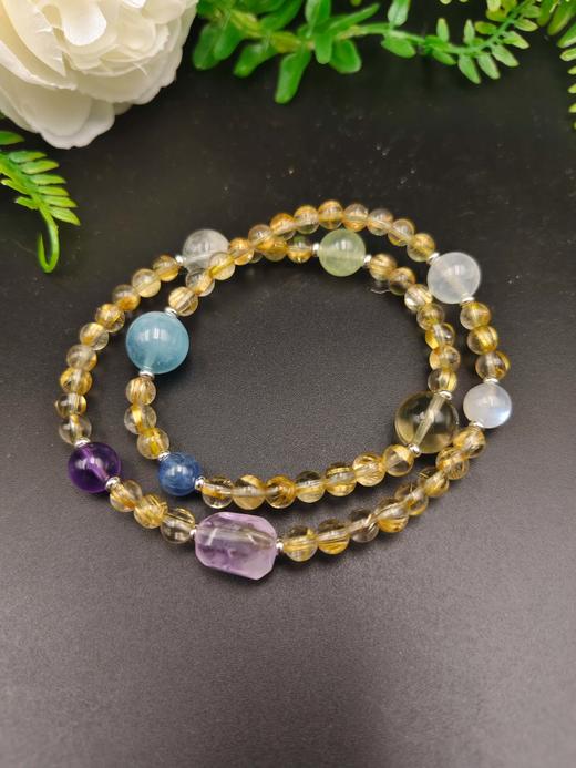 金发晶多宝双圈手串 商品图0