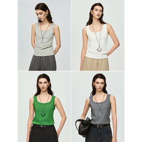 棉仓363603006-初棉大U领背心