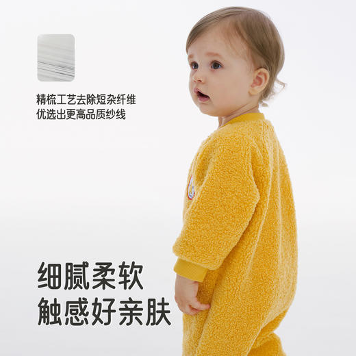 英氏婴儿连体衣秋冬长袖保暖宝宝户外衣服男童女童加绒保暖连身衣 商品图2