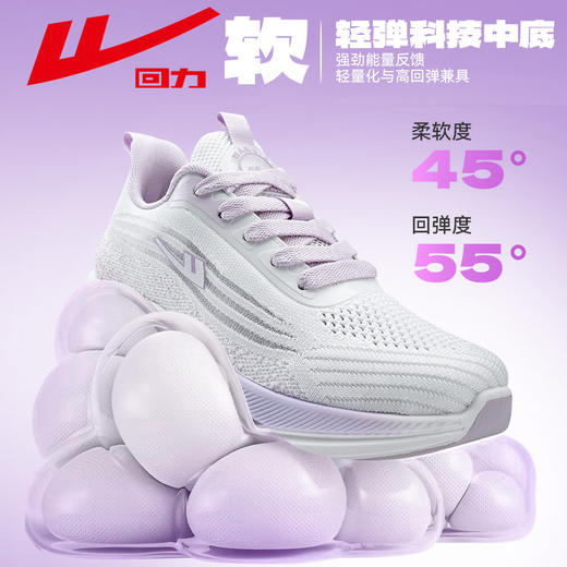 回力运动鞋女鞋夏季透气新款网面轻便软底网鞋休闲缓震跑步鞋女款WXY-H458C网 商品图5