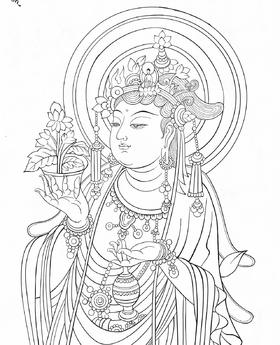 【白描线稿】敦煌壁画手绘线稿礼盒